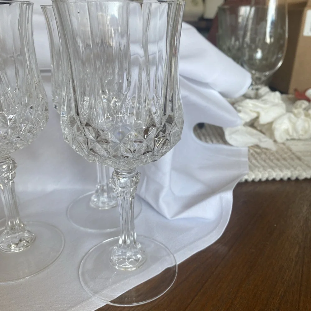 4 Cristal D'Arques Longchamp 5.75 oz Wine Glass